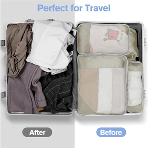 Sacs de compression de voyage en gros, cubes de rangement en maille pour valises, ultra-fins, avec fermeture éclair, résistants aux rayures - Product Image 6