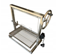 Santa Maria Grill Built in Brick Bbq Diy Cooking Grill Argentine Barbecue V Grille Hauteur Réglable avec Poulet Rôtisserie