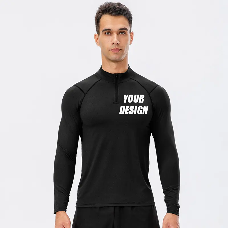 Custom Logo Polyester Quick Dry Slim Fit Bodysuit Compression Apparel Set Men Fitness Clothing