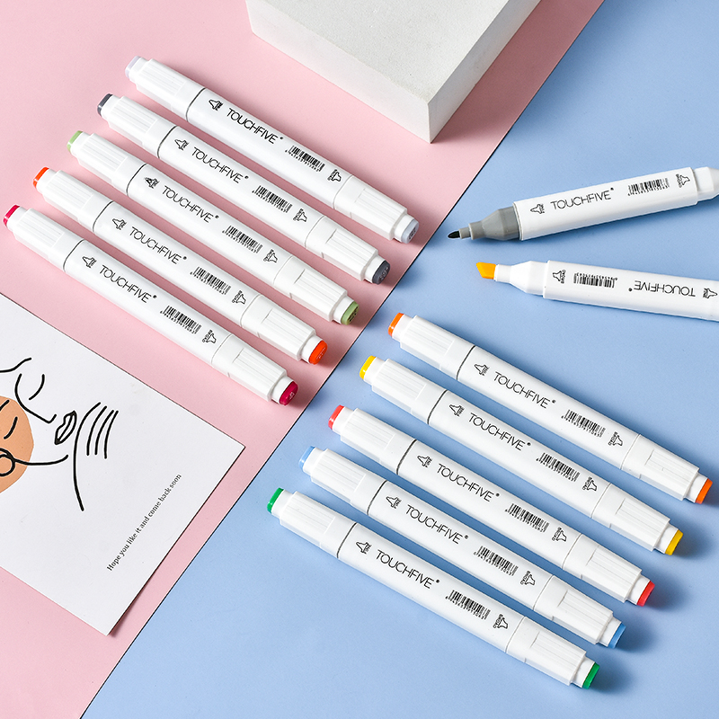 Хайлайтеры двухсторонняя цветная Акварельная ручка и кисть для взрослых и детей школьные принадлежности разных цветов