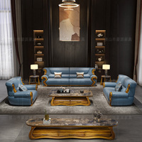 Nouveau canapé en cuir Ujinwood chinois, combinaison en cuir de vachette première couche, mobilier de salon moderne haut de gamme en bois massif pour villa