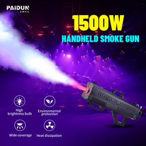 नाइट क्लब पार्टियों के लिए 1500 डब्ल्यू के नेतृत्व में हाथ से सूखी बर्फ प्रभाव मशीन लोहे की बंदूक - Product Image 5
