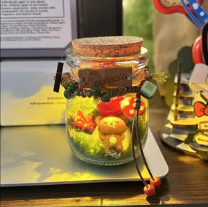 ขวดแก้วริลัคคุมะ ของขวัญทำมือ DIY หมีสุดสร้างสรรค์ ฉากไมโครแลนด์สเคปสุดหรู เหมาะสำหรับเพื่อนและเพื่อนสนิท - Product Image 1