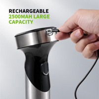 Mélangeur à main rechargeable à vitesse variable de mélangeur à main de qualité professionnelle de nouveau style avec batterie 2500mAh