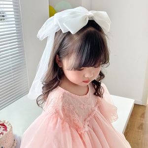 Enfants/Adultes Mariée Blanc Cheveux Arc Voile Mariée Blanc Tulle Mariage Voile Clip Épingles Cheveux Pièces Bandeau pour Fête De Mariage - Product Image 6