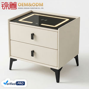 JINSHAN Mesitas <span class=keywords><strong>de</strong></span> <span class=keywords><strong>Noche</strong></span> Inteligentes <span class=keywords><strong>de</strong></span> Madera Maciza para Muebles Sencillos, Mobiliario <span class=keywords><strong>de</strong></span> Dormitorio Barato al por Mayor con Almacenamiento <span class=keywords><strong>de</strong></span> Cajones y Mesa <span class=keywords><strong>de</strong></span> <span class=keywords><strong>Noche</strong></span> Inteligente - Product Image 2