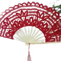 Éventail en dentelle de bambou, accessoires de photographie de mariage, éventails pliants pour la danse, style chinois, cadeau, décoration de fête