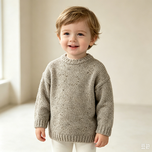 Suéter <span class=keywords><strong>Verner</strong></span> Neps Color Beige, Tejido Plano Informal, Mezcla de Lana de Alta Calidad, OEM y ODM, Suéter de Otoño de Alta Calidad - Product Image 1