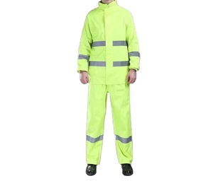 Prix <span class=keywords><strong>d</strong></span>'usine du fabricant, vêtements de travail imperméables de haute qualité, combinaison de travail haute visibilité pour hommes, vêtements de sécurité, <span class=keywords><strong>ensemble</strong></span> de veste de pluie réfléchissante - Product Image 2
