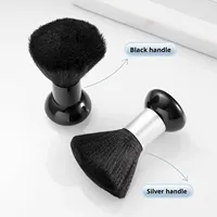 Brosse de nettoyage d'ongles en plastique en forme de corne avec manche en corne, ensemble d'outils pour nail art, brosse à poussière pour ongles en bois