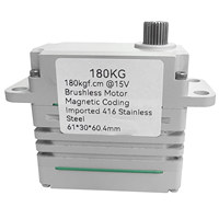 Servo Industrial ZY-100HV sin Escobillas de 180 kg de Torque, 15V de Alto Voltaje, Codificación Magnética para UAV y Robótica de Uso Pesado