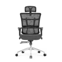 Chaise de bureau pivotante de NOEL à dossier haut réglable en maille complète, mobilier ergonomique