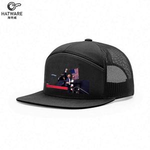 Custom Leather Patch logo <b>Red</b> Richardson 112 Teucker Hats 2024 Adjustable Baseball Hats - Product Image 2