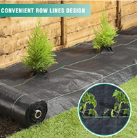 Tapis de contrôle des mauvaises herbes agricoles en Pp noir, 85 g/m², couverture de sol en Pp, tapis de mauvaises herbes en rouleau pour serre de jardin