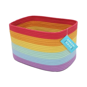 Nouveau sac en corde de coton à la mode-Panier de rangement multifonctionnel pour maman et organisateur de couches, sac fourre-tout parfait pour les essentiels pour bébé - Product Image 1