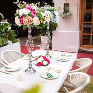 Geometric Tall Metal Stand Gold Wedding Decoration Luxury Wedding Centerpieces Decor Column Table Party Use <strong>Flower</strong> <strong>Vases</strong> - Product Image 2