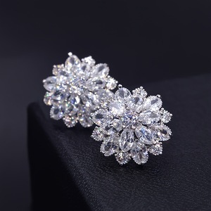 Women Sunflower Stone <b>Stud</b> <b>Earrings</b> Minimal Fashion Jewelry - Product Image 3
