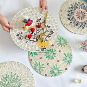 Sous-plats modernes écologiques en bois avec incrustation de nacre, base en laque, épaisseur 10 mm, pour table à manger, haute qualité, Vietnam - Product Image 6