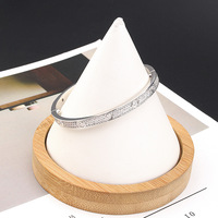 Bracelet de luxe personnalisé en acier inoxydable plaqué or 18 carats PVD dix forets tout en diamant zircon vis bracelet