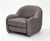 Fauteuil de salon moderne et durable de qualité supérieure, réglable, avec structure en bois et revêtement en polyester, pour la maison, le bureau et le salon