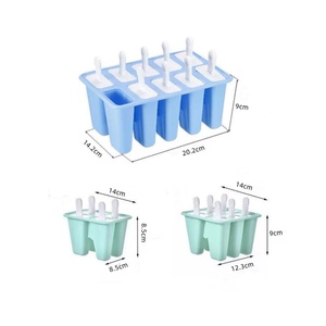 Multi-tasse réutilisable congélateur de qualité alimentaire en silicone moule de glace moules de <span class=keywords><strong>popsicle</strong></span> baceau de cube de glac - Product Image 2