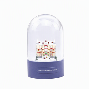 Globo de Nieve de Resina Hecho a Mano con Castillo Francés, Cúpula de Cristal, Decoración Navideña, Miniatura de Castillo de Cuento de Hadas, Adorno Coleccionable para Regalo - Product Image 1