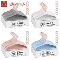 Cintres en plastique multifonctionnels antidérapants Lavinia pour enfants et bébés, cintres en velours, cintres en feutre, fabricant de cintres