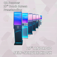 Kiosco con Pantalla Táctil Android de 27 Pulgadas, Nuevo Diseño, Terminal de Pago con Escáner de Código QR de Autoservicio, Impresora Opcional, Lector de Códigos de Barras, SDK
