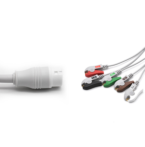 Câble ECG Phillip EU585S-A à 5 fils en TPU avec connecteur AHA pour Aurora 12s CM10 - Product Image 4