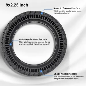 Factory Scooter Tyres 9 Inch 9x2.25 Off-road Tire For M365 Pro Electric Scooter Solid Honeycomb Tire