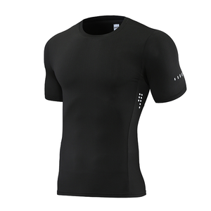 Camiseta Deportiva Personalizada para Hombre, de Secado Rápido, Ligera, Ajustada, de Poliéster Tejido, Diseño Liso, Estampado Personalizado - Product Image 1