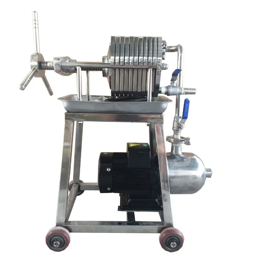 Small fruit juice filter machine / stainless steel filter press for wine juice filter