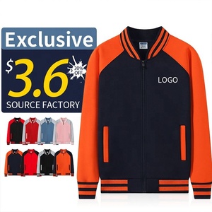 Sudaderas de Béisbol para Hombre de Primera Calidad, Cuello Alto con Cremallera, Bordado Personalizado, Logotipo Impreso, Algodón Sólido, Manga Larga, Otoño - Product Image 1