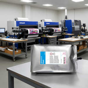 Solvant compatible Easy SS21 pour encre pour système Mimaki MBIS pour JV33 JV150 JV300 CJV, sac de 2 L pour impression - Product Image 3