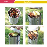 Portable Mini Vertical En Acier Inoxydable 410 30cm De Diamètre Kebab Brochette Charbon De Bois Barbecue Grill pour Un Usage Domestique En Plein Air