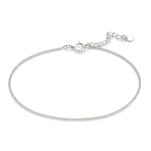 Bracelet plat fin en platine blanc avec segments lumineux, unisexe, minimaliste, discret, pour le quotidien, cadeau, bijou de poignet - Product Image 1