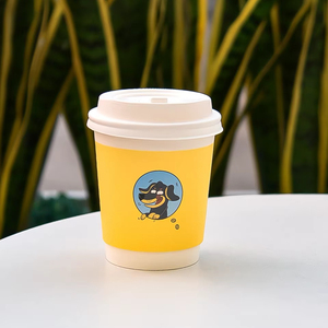 Thuốc nấm tùy chỉnh in tùy chỉnh cốc cà phê Logo bán buôn 10 12 16 20 oz dùng một lần đôi tường nâu kraft nóng cốc giấy - Product Image 4