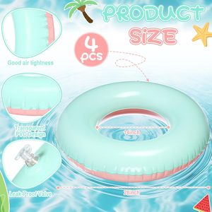 Flotador Inflable para Piscina de 28 Pulgadas de Diámetro, Anillo de Natación de Doble Color - Product Image 2