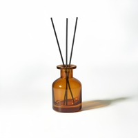 Bouteille en verre cylindrique vide de 50 ml, 100 ml, 250 ml, ambrée, noire, transparente, givrée, pour diffuseur de parfum à bâtonnets d'aromathérapie