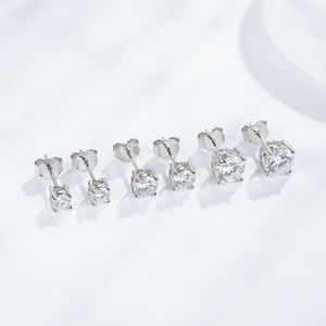 Pendientes de Plata de Ley con Certificado GRA de 0.5ct, Joyería de Moda con Moissanita, Estilo Coreano - Product Image 6