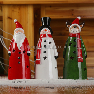 Nouveaux modèles 2023 Ornements de Noël en céramique faits à la main Mignons Père Noël Bonhomme de neige Élan pour décorations de Noël - Product Image 6