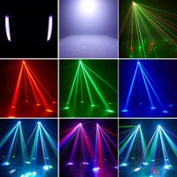 Lumière de scène DJ Disco Beam 4 en 1, motifs laser rouge et vert, stroboscope, effet de marquise dynamique, lampe de fête, mariage, club, danse, KTV