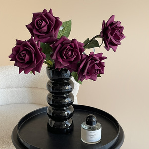 New Hot Cổ Điển Duy Nhất Màu Trắng Màu Hồng Màu Tím Ướt Bất Cảm Ứng Cao Su Hoa Lụa Tăng 54Cm Cho Valentine Của Ngày Trang Trí Nội Thất - Product Image 5