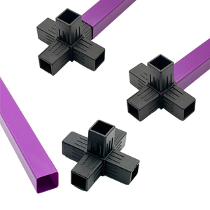 Connecteurs de tubes carrés en plastique sur mesure avec épaisseur de paroi de 1 <span class=keywords><strong>mm</strong></span>, raccords de tuyauterie multiples à coins carrés - Product Image 1