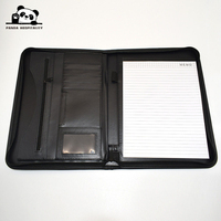 Carpeta Portafolio Expandible de Cuero PU Negro A4 con Múltiples Bolsillos y Cierre, para Documentos, Currículum y Negocios