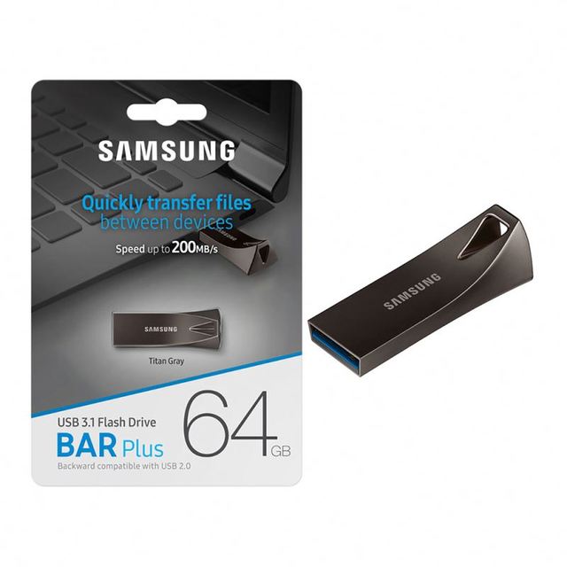 Real Capacity Bar Plus USB 3.1 Flash Drive 32GB 64GB 128GB 256GB USB Pen Drive for SAMSUNG 300MB/s Metal USB Memory Stick
