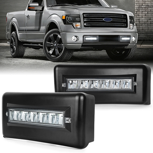 OVOVS Griglia Inferiore Paraurti Anteriore con Inserti Decorativi e Protezione con Luce <span class=keywords><strong>LED</strong></span> per Ford F150 F-150 2009-2014 - Product Image 1