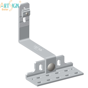 Support solaire certifié CE, <span class=keywords><strong>crochet</strong></span> réglable en aluminium AS-RH-21 pour toits à tuiles inclinées, fournisseur de supports solaires, I Art Sign - Product Image 1