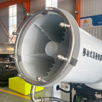 Canon à brouillard de 30 m, machine à commande à distance, rotation automatique, pulvérisateur de brume d'eau pour la suppression de la poussière industrielle sur les chantiers de construction