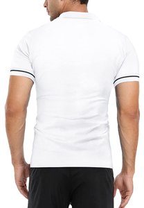 Polo homme personnalisé, manches courtes, coupe ajustée, col classique, couleur unie, respirant, pour le <span class=keywords><strong>golf</strong></span>, décontracté, streetwear urbain - Product Image 2